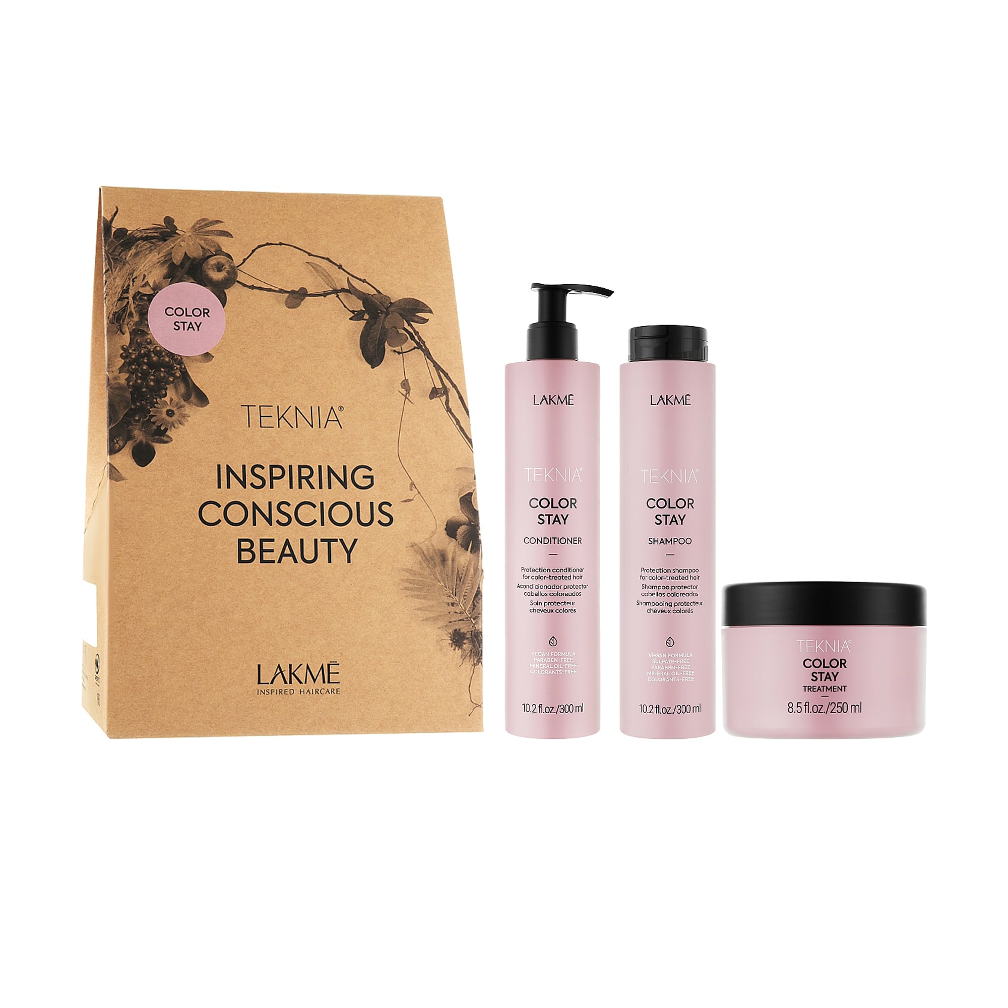 Набір для волосся Lakme Teknia Color Stay Set De 3 (шампунь, 300 мл + маска, 250 мл + кондиціонер, 300 мл)